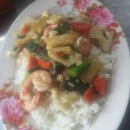 ผัดขี้เมาราดข้าว