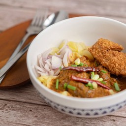 ข้าวซอยเห็ด  vegan khao soy