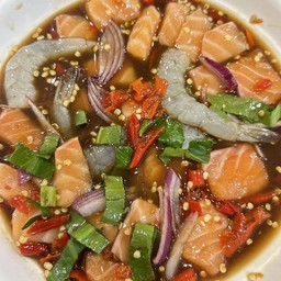 กุ้งม่อนยำปลาร้า