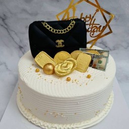 เค้กกระเป๋า+เงินทอง