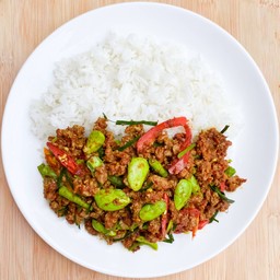 เนื้อสับผัดพริกแกงใต้