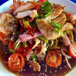 ตำรวมทะเล ×ไม่มีปูม้า ใส่แซลมอน