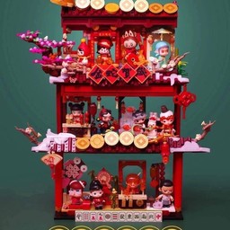 กล่องสุ่ม จุ่ม POP BLOCKS - WEALTHY SNAKE S NEW YEAR CELEBRATION จาก POP MART (1 จุ่ม)