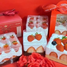 Cake box size L strawberry shortcake 440ml ใส่กล่องแดง