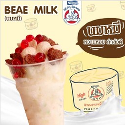 นมหมีน้ำผึ้ง เกล็ดหิมะ แก้วใหญ่