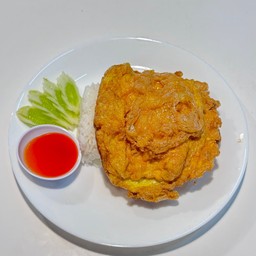 ข้าวไข่เป็ดเจียว กุ้งสับ
