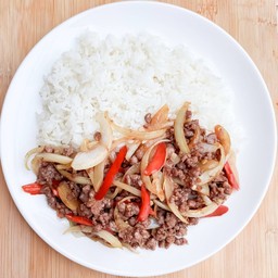 เนื้อสับผัดน้ำมันหอย