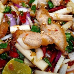 ตำคอหมูย่าง