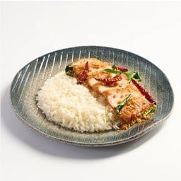 ข้าวคอหมูคั่วพริกเกลือ