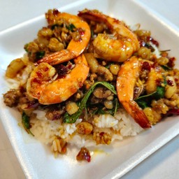 กุ้ง+หมูสับเเบบ 2in1