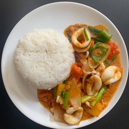 หมึกผัดไข่เค็ม