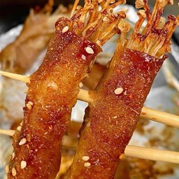 เห็ดเข็มทองพันเบคอน