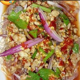 ยำเส้นแก้วหมูสับ