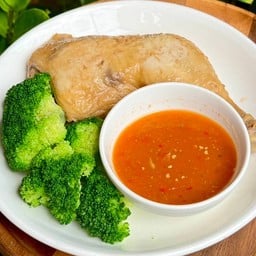 ไก่ต้มน้ำปลา(กับข้าว)