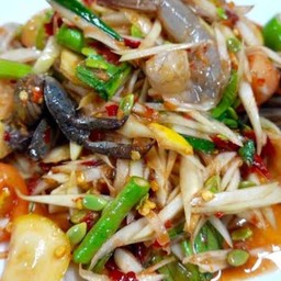 ส้มตำปูปลาร้ากุ้งสด