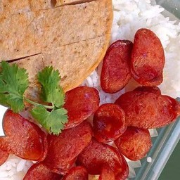 ข้าวหมูยอ+กุนเชียงทอด น้ำจิ้มแจ่ว