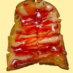 ขนมปังเนย นม สตรอว์เบอร์รี่ี