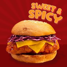 Sweet & Spicy Korean Chicken Burger