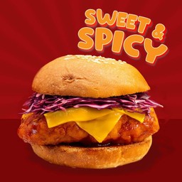 Sweet & Spicy Korean Chicken Burger