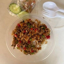 พริกขี้หนูราดข้าว