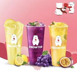 น้ำเลม่อนสด  +ชาองุ่นโบโบ้  +ชาผลไม้สด (รสเสาวรส)