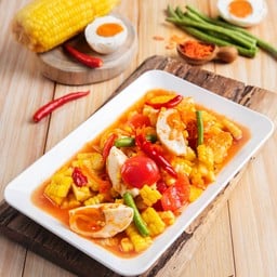 ตำข้าวโพดไข่เค็ม