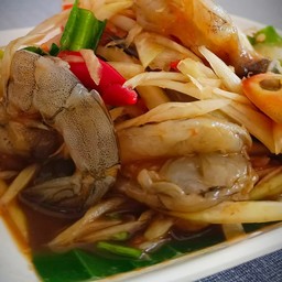 ตำกุ้งสด