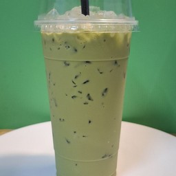 ชาเขียว ตรามือ 100% แก้ว 22 ออนซ์