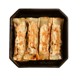 韭菜肉煎饺เกี๊ยวทอดกับเนื้อต้นหอม