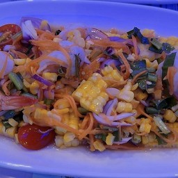 ยำนัวข้าวโพดกุ้งสุก