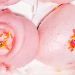 [เซตสุดฮิต] ซาลาเปาไส้สังขยานมชมพู + หมั่นโถวนมชมพู