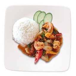 ข้าวผัดพริกหยวกทะเล,ข้าวผัดพริกเผาทะเล