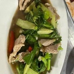 คะน้าเนื้อผัดน้ำมันหอย
