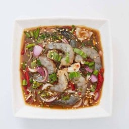 ยำกุ้งน้ำปลาร้า