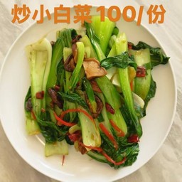 炒青菜ผัดผักกวางตุ้งใต้หวัน