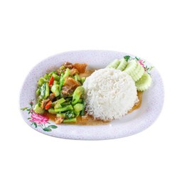 คะน้าหมูกรอบ