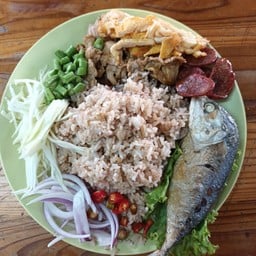 ข้าวคลุกกะปิ+ปลาทูทอด