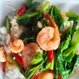ผัดคะน้ากุ้ง