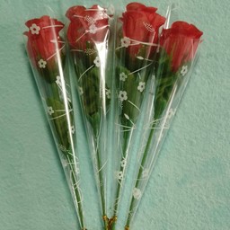 กุหลาบสีแดงไม่มีกระดิ่ง(1ดอก)