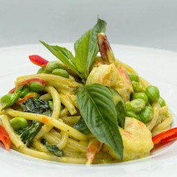 สปาเก็ตตี้เขียวหวานกุ้ง