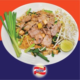 ผัดไทยเส้นจันทร์หมูสดใส่ไข่