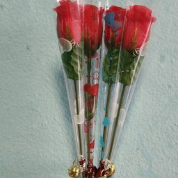 กุหลาบสีแดงมีกระดิ่ง(1ดอก)