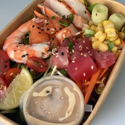 สลัด3สหาย ทูน่า แซลมอน กุ้ง