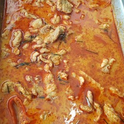ข้าวราดแพนงหมู