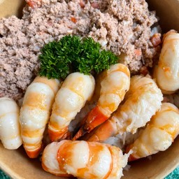 ข้าวหน้ากุ้งแกะพิเศษ