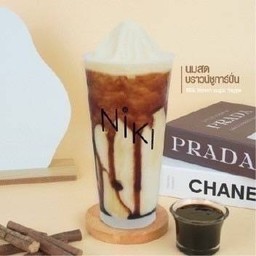 นมสดบราวน์ชูก้าปั่น