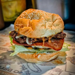 เบอร์เกอร์เนื้อแฮม Beef Ham Burger