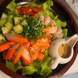 สลัด2ใจ แซลมอน กุ้ง