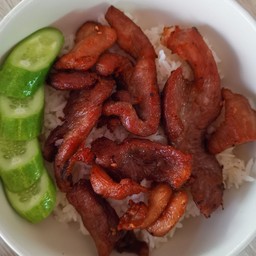 หมูแดดเดียว + จิ้มแจ่ว