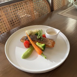 Grilled Salmon Steak - Crispy Skin, Juicy & Freshly Cooked